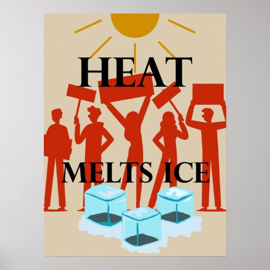 Hitte Smelt Ijs Protest Poster (Voorkant)