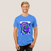 Hittegolf in juni zomervakantie Tri-Blend shirt (Voorkant volledig)