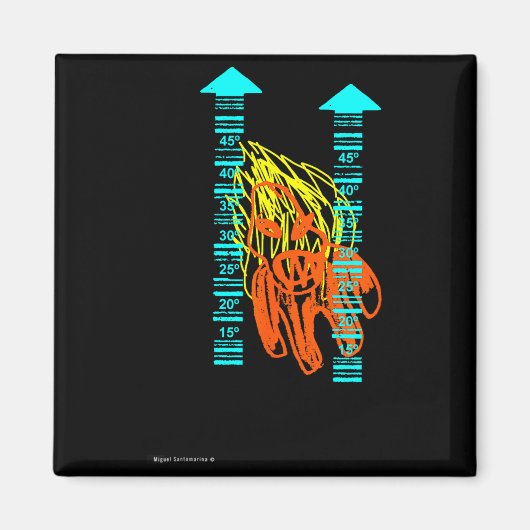 Hittegolf  magneet (Voorkant)