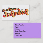 hittegolf-overlevende visitekaartje (Voorkant / Achterkant)