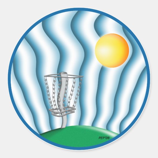 Hittegolf Ronde Sticker (Voorkant)