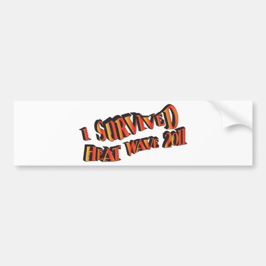 Hittegolf Survivor 2011-tas Bumpersticker (Voorkant)