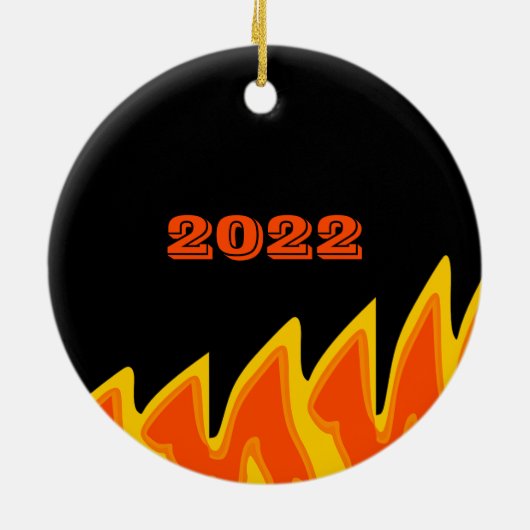 Hittegolf Survivor 2022 keramisch Ornament (Achterkant)