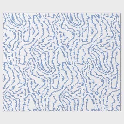 Hittegolven blauw cadeaupapier (Vlak)