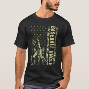 Hitter Baseball Mannen Camo American Flag Baseball T-shirt