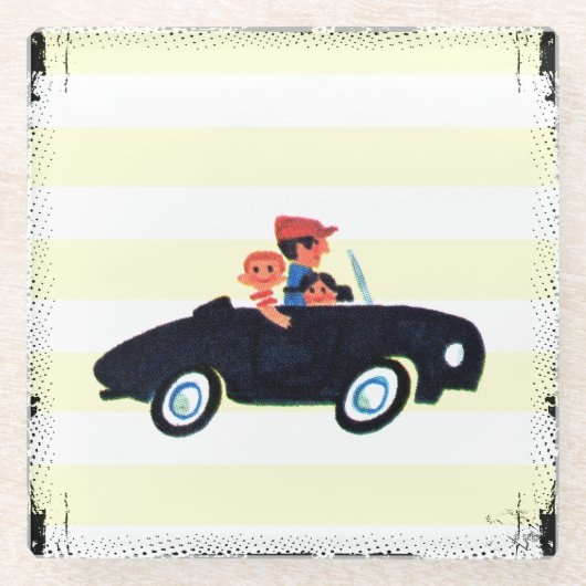 Hitting de Open Road 3 Glazen Onderzetter (Voorkant)