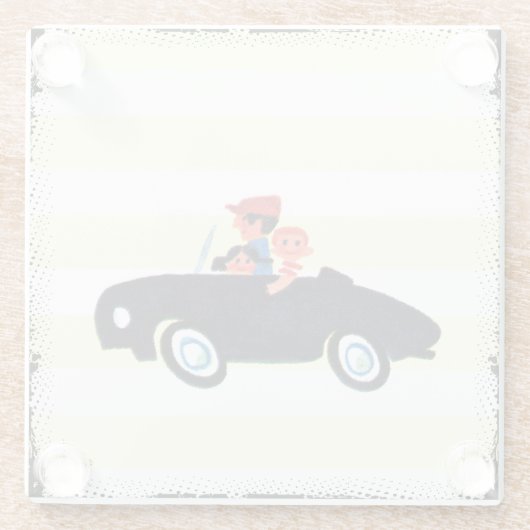 Hitting de Open Road 3 Glazen Onderzetter (Achterkant)