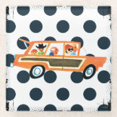 Hitting de Open Road 4 Glazen Onderzetter (Voorkant)