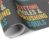 Hitting Holes & Crushing Souls Grappige Cornhole G Cadeaupapier (Rol Hoek)