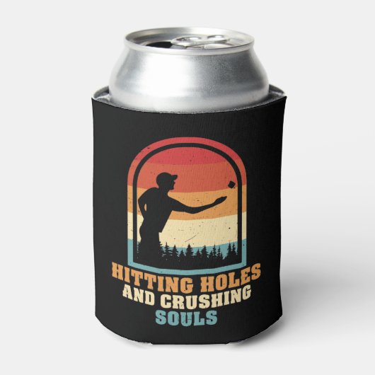 Hitting Holes en Crushing Souls Funny Cornhole Blikjeskoeler (Blikje Voorkant)