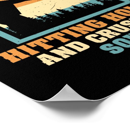 Hitting Holes en Crushing Souls Funny Cornhole Poster (Hoek)