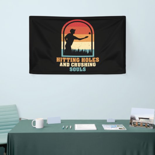Hitting Holes en Crushing Souls Funny Cornhole Spandoek (Beurs)