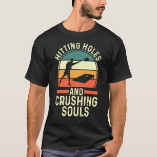 Hitting Holten van de achterzijde van de afvoerope T-shirt