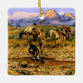 “Hitting Pay Dirt” door Charles M Russell Keramisch Ornament