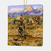 "Hitting Pay Dirt" van Charles M Russell Keramisch Ornament (Links)