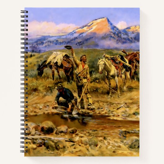"Hitting Pay Dirt" van Charles M Russell Notitieboek (Voorkant)