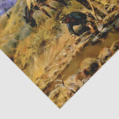 "Hitting Pay Dirt" van Charles M Russell Tissuepapier (Detail)