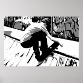 Hitting the Ramp - Skateboarder Poster (Voorkant)