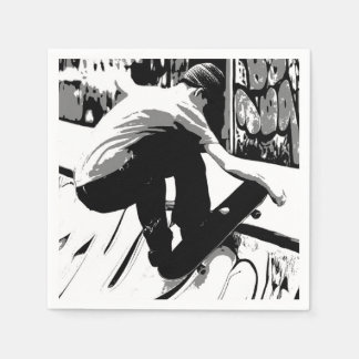 Hitting the Ramp - Skateboarder Servet