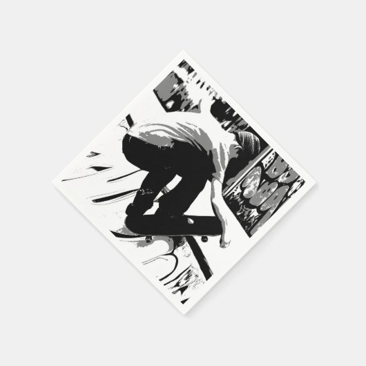 Hitting the Ramp - Skateboarder Servet (Hoek)