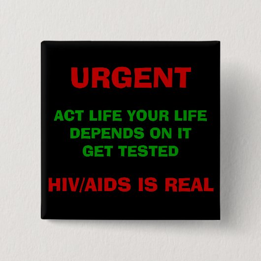 HIV/AIDS AWAREESS Button - Gepersonaliseerd (Voorkant)