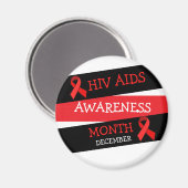 HIV AIDS AWARENCY MAAND December Magnet (Voorkant / Achterkant)