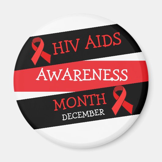 HIV AIDS AWARENCY MAAND December Magnet (Voorkant)