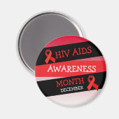 HIV AIDS AWARENCY MAAND December Magnet (Voorkant / Achterkant)