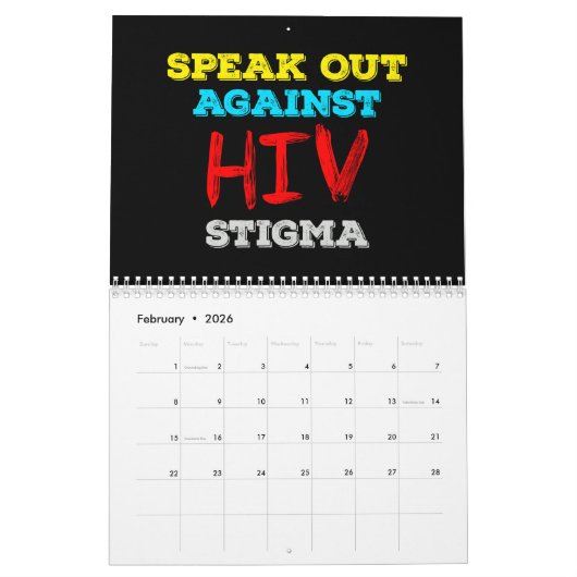 HIV/AIDS Awareness - Customizable Kalender (Feb 2026)