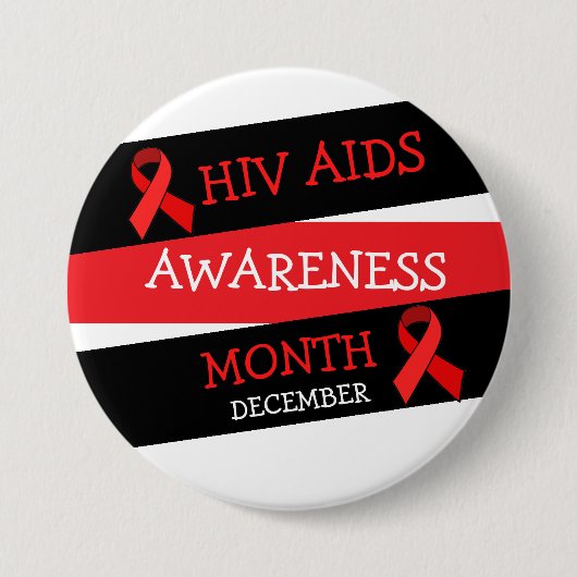 HIV AIDS AWARENESS MAAND December - Button (Voorkant)