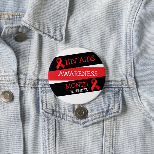HIV AIDS AWARENESS MAAND December - Button (In situ)