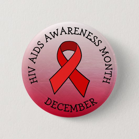 HIV AIDS AWARENESS MAAND DECEMBER BUTTON (Voorkant)