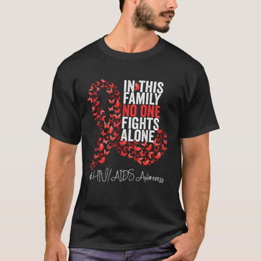 HIV AIDS Awareness Month Red Ribbon T-shirt (Voorkant)