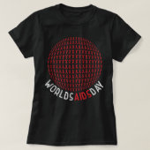 HIV Aids Awareness Red Ribbon World Aids Day T-shirt (Design voorkant)