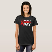 HIV/AIDS Awareness Shirt - Red Ribbon, World Aids  (Voorkant volledig)