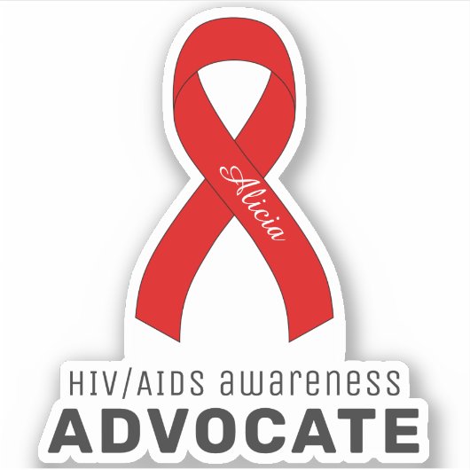 HIV/AIDS Awareness Vinyl Sticker (Voorkant)