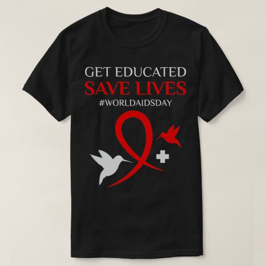 Hiv Aids Awareness World AIDs HIV Awareness by Lit T-shirt (Design voorkant)