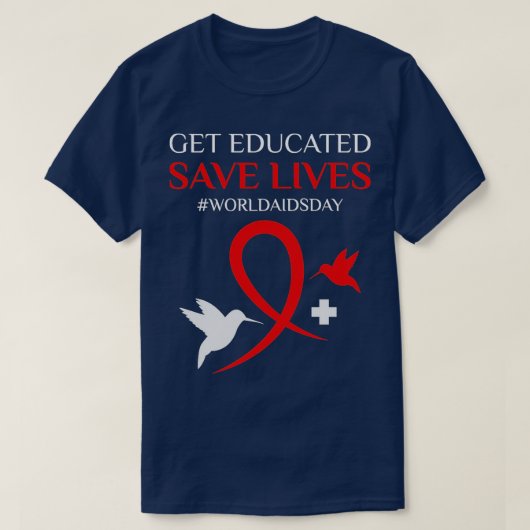Hiv Aids Awareness World AIDs HIV Awareness by Lit T-shirt (Design voorkant)
