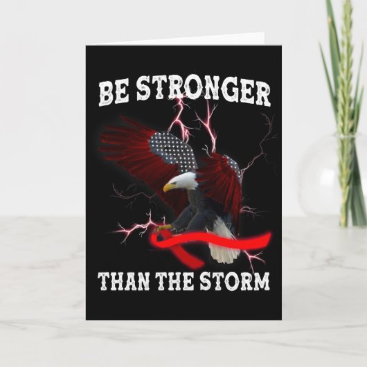 HIV AIDS Bewustheid Eagle Red Ribbon HIV die T-S Kaart (Voorkant)