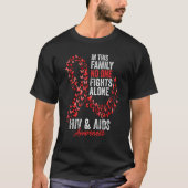 HIV AIDS Bewustmakingsmaand Butterflies Red Ribbon T-shirt (Voorkant)