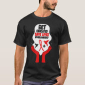 HIV AIDS Bewustmakingsmaand Opgeleide levens redde T-shirt (Voorkant)