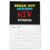 HIV/AIDS-bewustzijn - Aanpasbaar Kalender (Feb 2027)