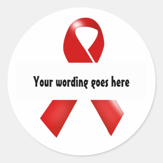 Hiv-aids-bewustzijn bij roken | Personaliseren Ronde Sticker (Voorkant)