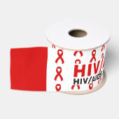 HIV/AIDS-bewustzijnspatroonlint Grosgrain Lint (Spoel)