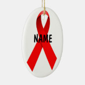 HIV AIDS Kerstlint Keramisch Ornament (Rechts)