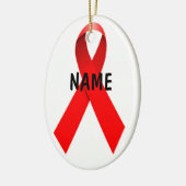 HIV AIDS Kerstlint Keramisch Ornament (Links)