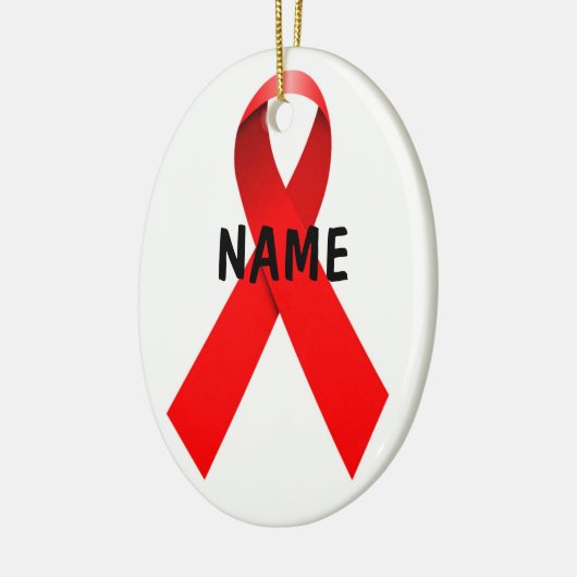 HIV AIDS Kerstlint Keramisch Ornament (Links)