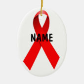 HIV AIDS Kerstlint Keramisch Ornament (Voorkant)