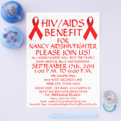 HIV AIDS Rode Lint Benefit Flyer (Enkel)
