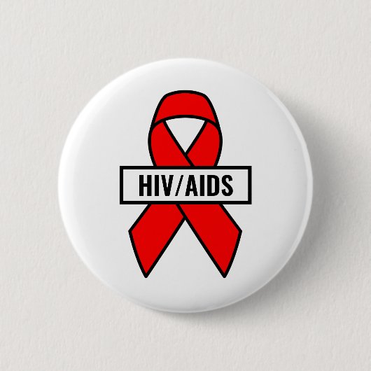 HIV/AIDS RONDE BUTTON 5,7 CM (Voorkant)